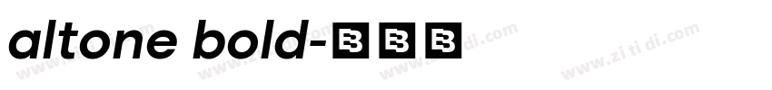 altone bold字体转换